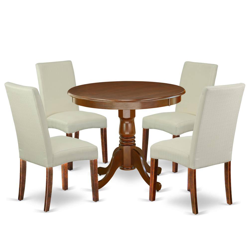Back. East West Furniture - Dining Room Set Mahogany - Brown.
