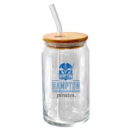 The Memory Company - Hampton Pirates 16oz. Classic Crew Beer Glass with Bamboo Lid - Multicolor