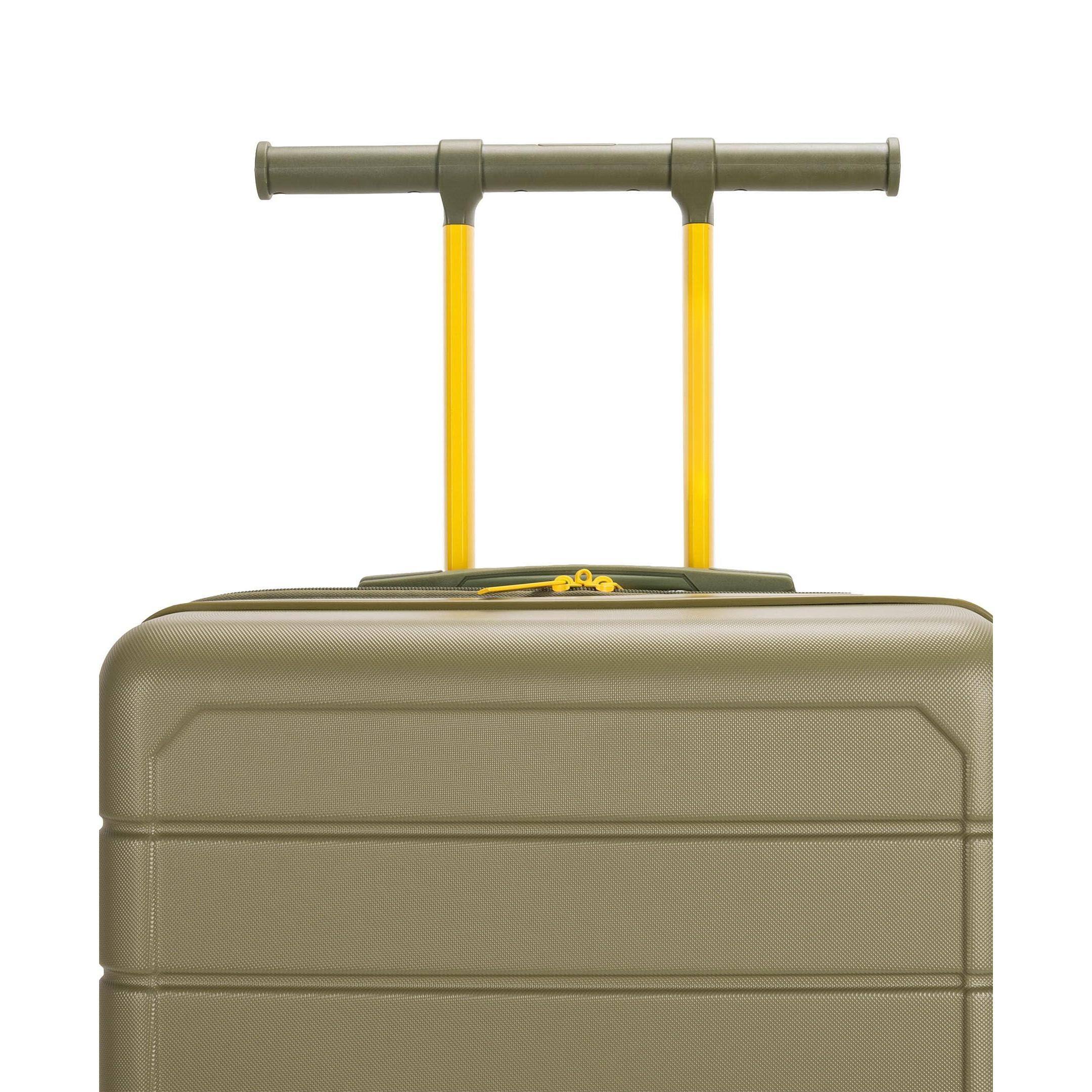 Alt View 3. Dapper Styles - Le Voyage Luggage Set Sage 22" Carry-on secure wing system features - Navy-22" Carry-On.