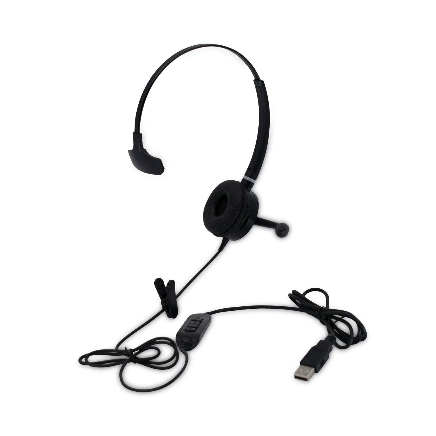 Alt View 1. Spracht - Spracht HSWDUSB1 Monaural Over The Head Headset - Black - Black.