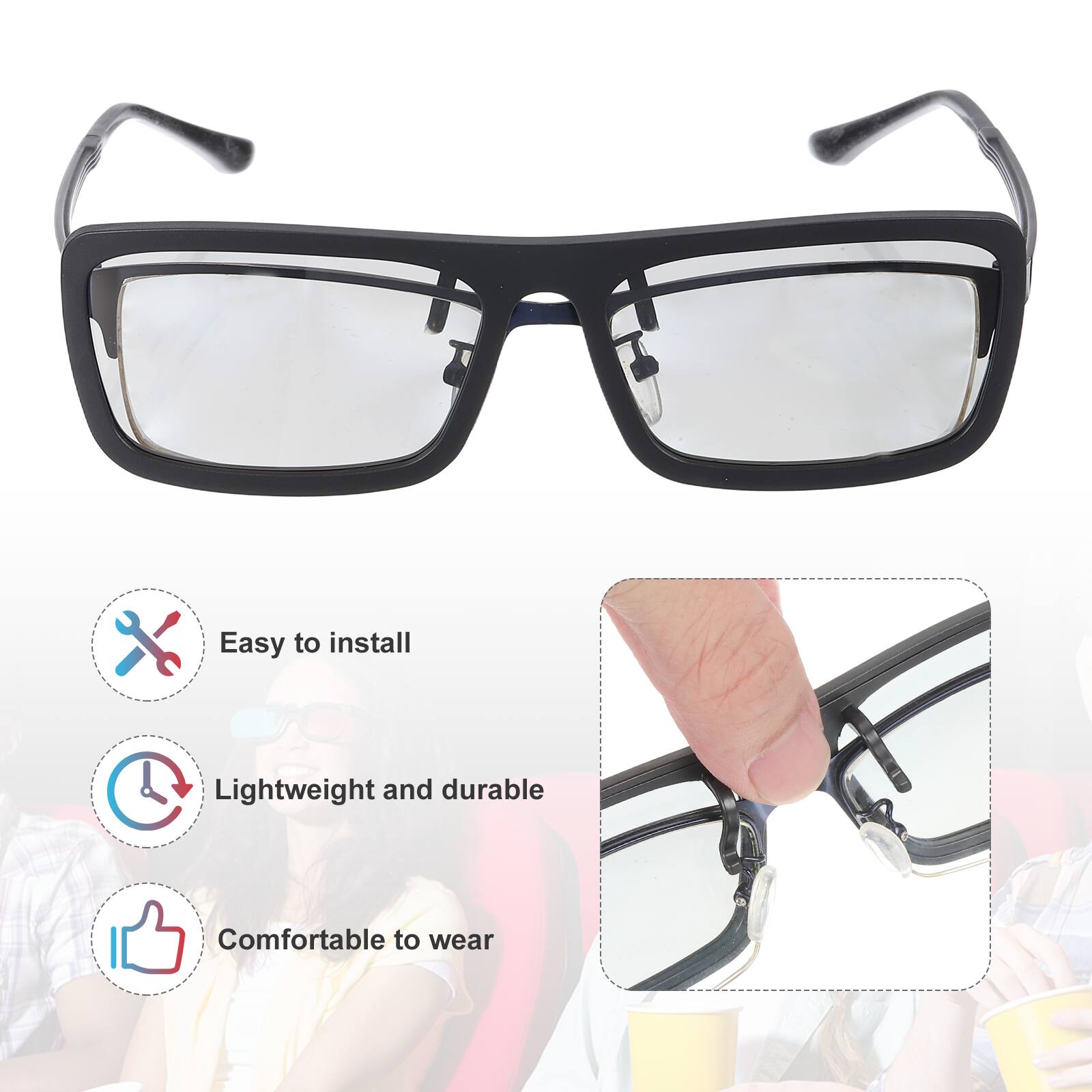 Easy to install  
Lightweight and durable  
Comfortable to wear