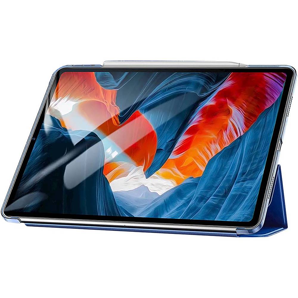 Left View: SaharaCase - ESR Folio Case for Apple iPad Pro 12.9 (4th, 5th, and 6th Gen 2020-2022) - Blue