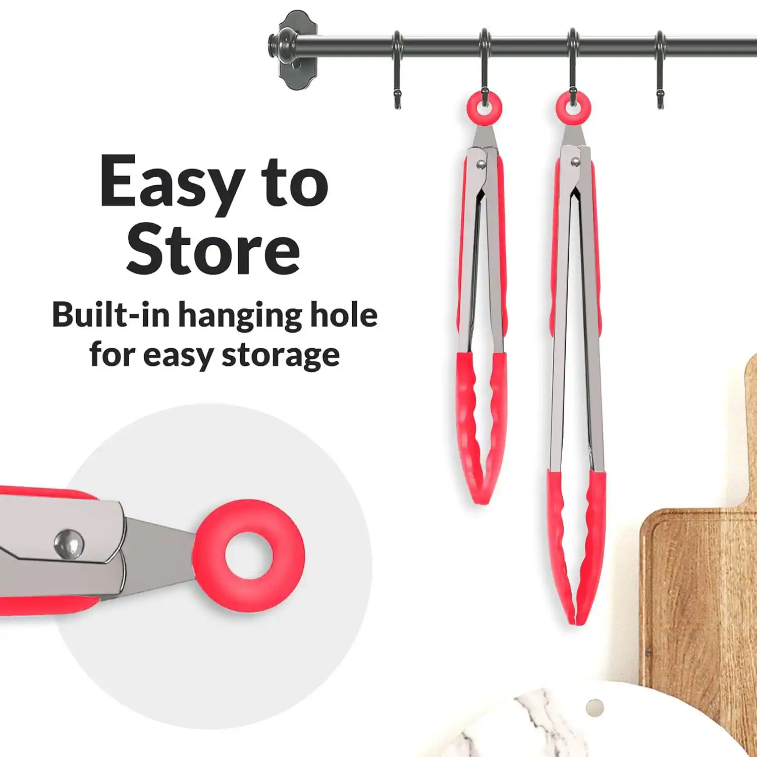 Easy to Store
Built-in hanging hole for easy storage