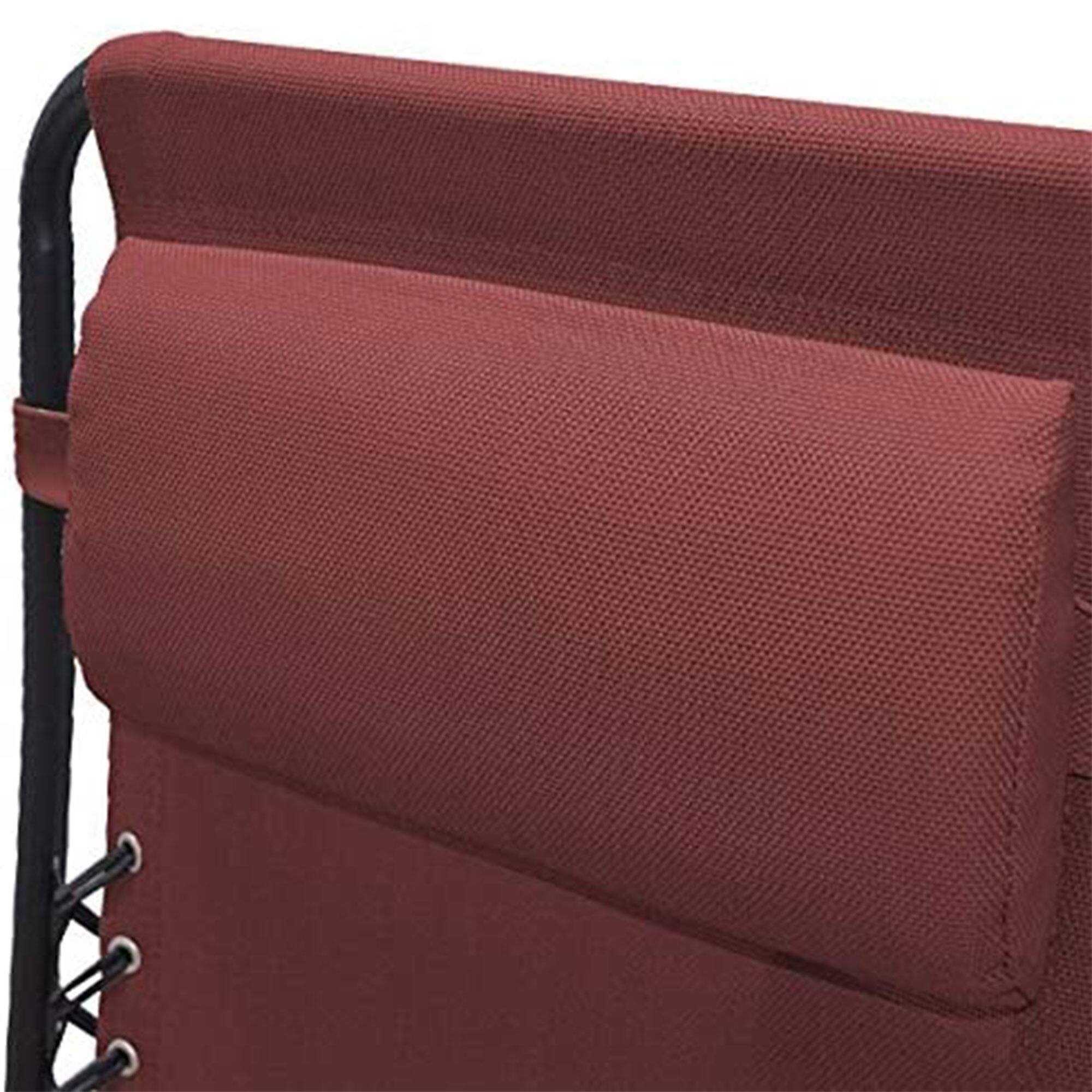 Alt View 5. Caravan Sports - Caravan Sports Zero Gravity Outdoor Folding Camping Patio Lounge Chair, Burgundy - Burgundy.
