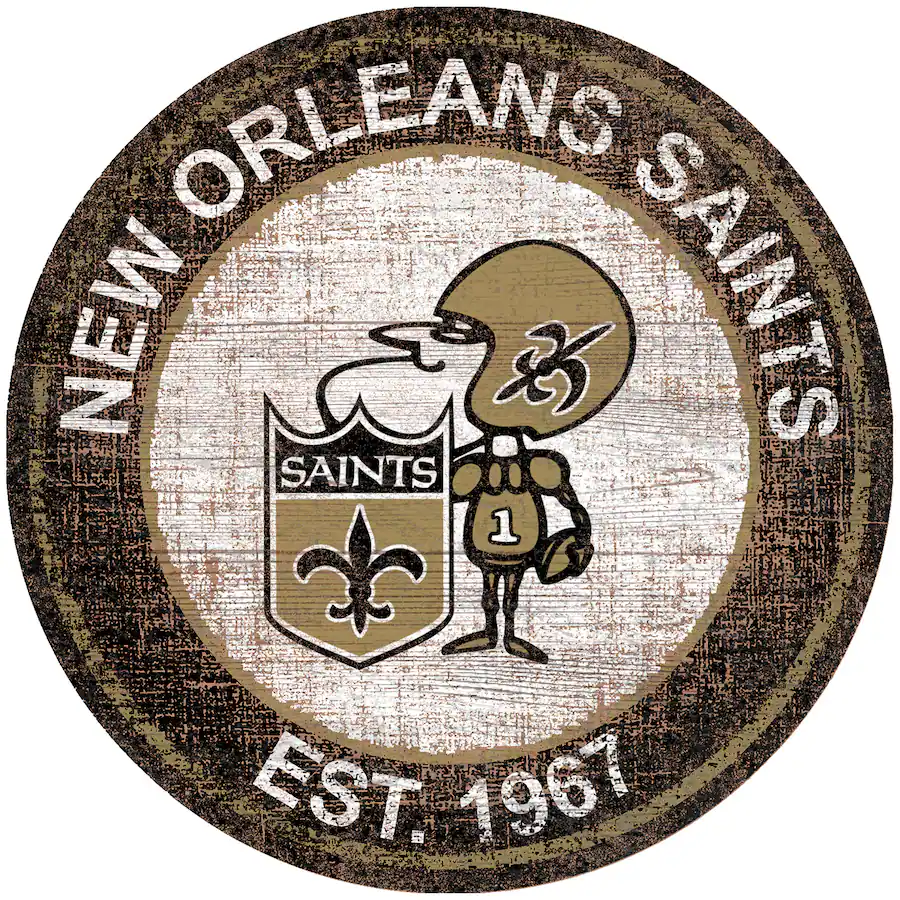 Fan Creations New Orleans Saints 24 Round Heritage Logo Sign fan-creations-new-orleans-saints-24-round-heritage-logo-sign