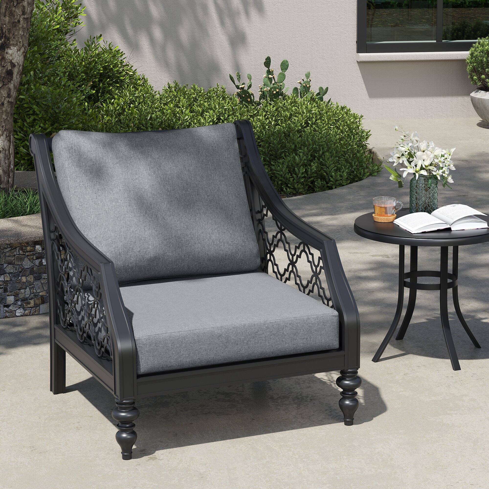 Angle. Crestlive Products - Crestlive Products Outdoor Deep Seat Cushion Removable Cover - Light gray.