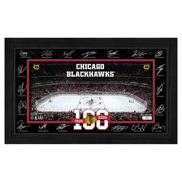 Highland Mint - Chicago Blackhawks Limited Edition 2025 Facsimile Signature Rink Framed Photograph - Multicolor