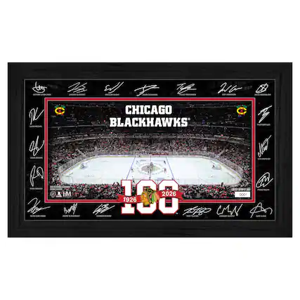 CHICAGO BLACKHAWKS
100
1926 - 2026
LIMITED EDITION OF 999
ARTOM LIVCHENKO
LONDON SAGARIN
SPENCER KNIGHT
JASON DIAZ
LUKAS MICHIEL
LOUIS CREVE
RYAN DONATO
KEVIN KOKKOSKI
ANDREW EBERLY/STY
CORNELIUS BREGARD
TEVO TEVAAREN
JOE ANDERSON
ARVO SODERLIND
TYLER BERTUZZI
JAMIE BARRIE
FRANK NAGY
NICK FOCKE
CONNOR MURPHY
ALEX VIKAROV
HM
0001