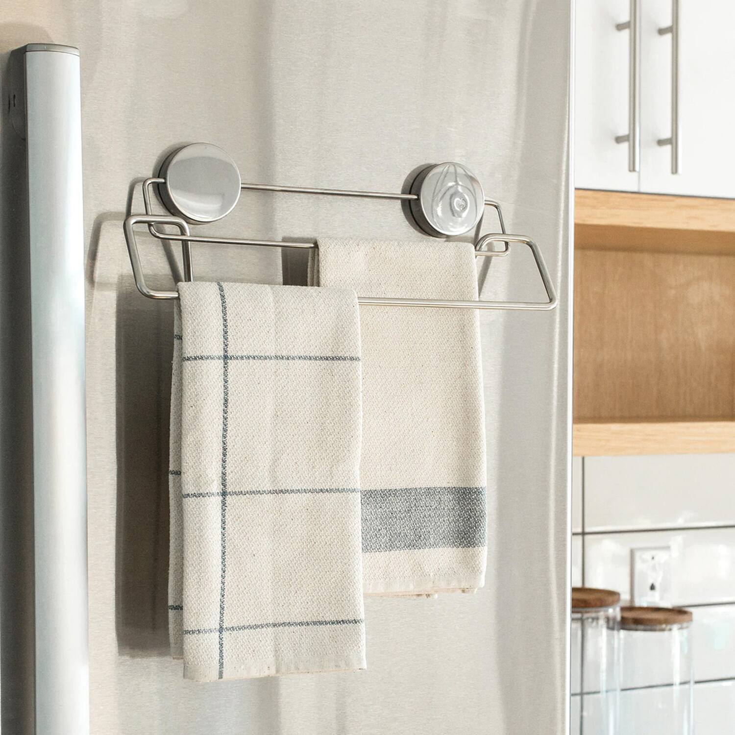 Angle. Better Houseware - Stainless Steel Magnetic Towel Bar - Stainless Steel.
