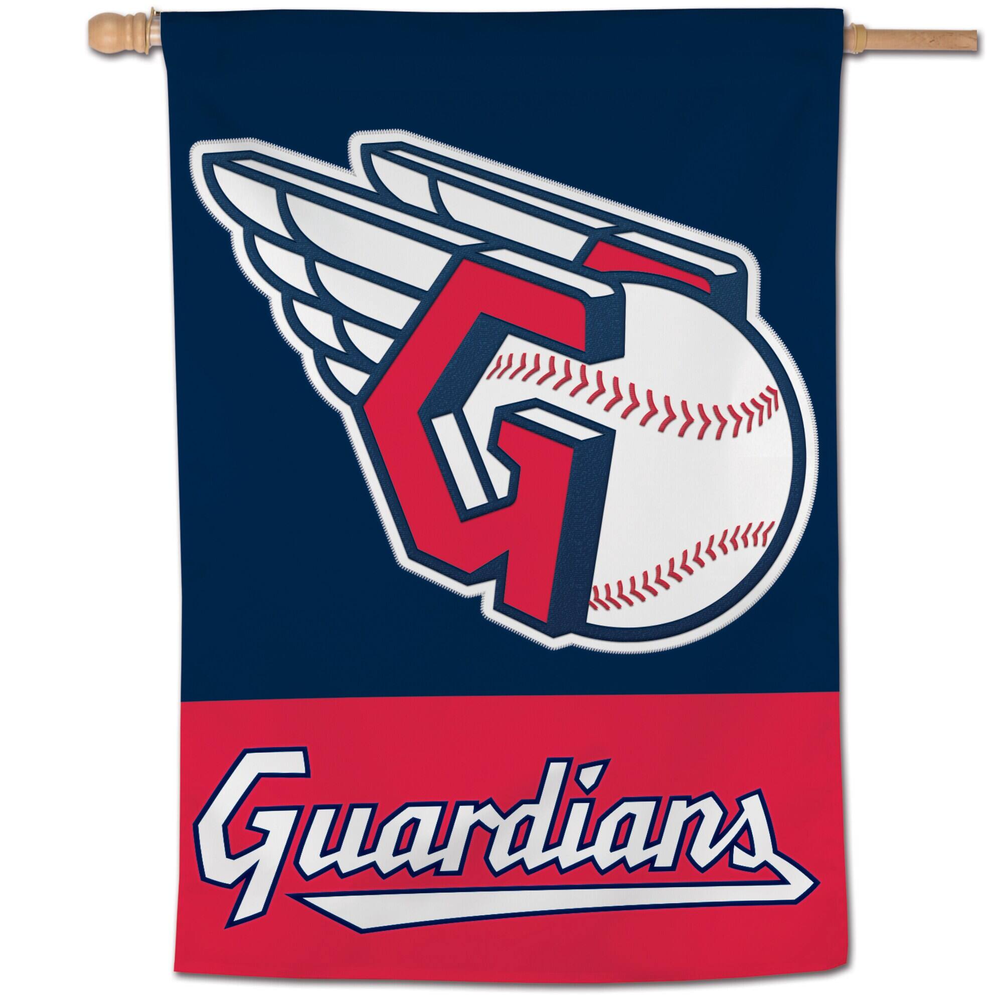 Alt View 1. WinCraft - Cleveland Guardians 28" x 40" Applique Vertical Banner - Multicolor.