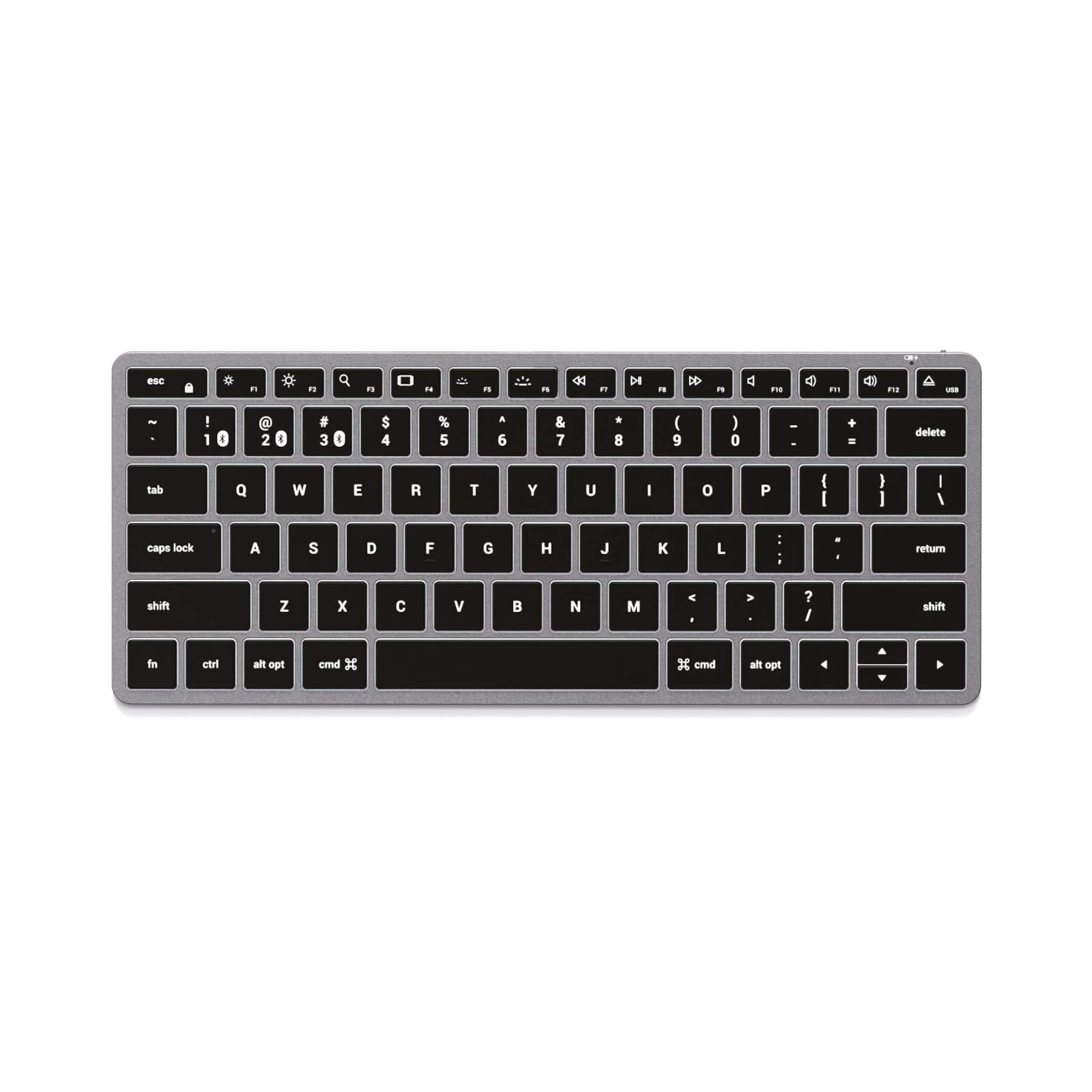 TECH SAFARI - Slim X3 Backlit For Illuminated Keys & Multi-device Sync Macbook Air pro M5 m4 Ipad M5 m4 m3 Mini Imac - Space - Space Gray