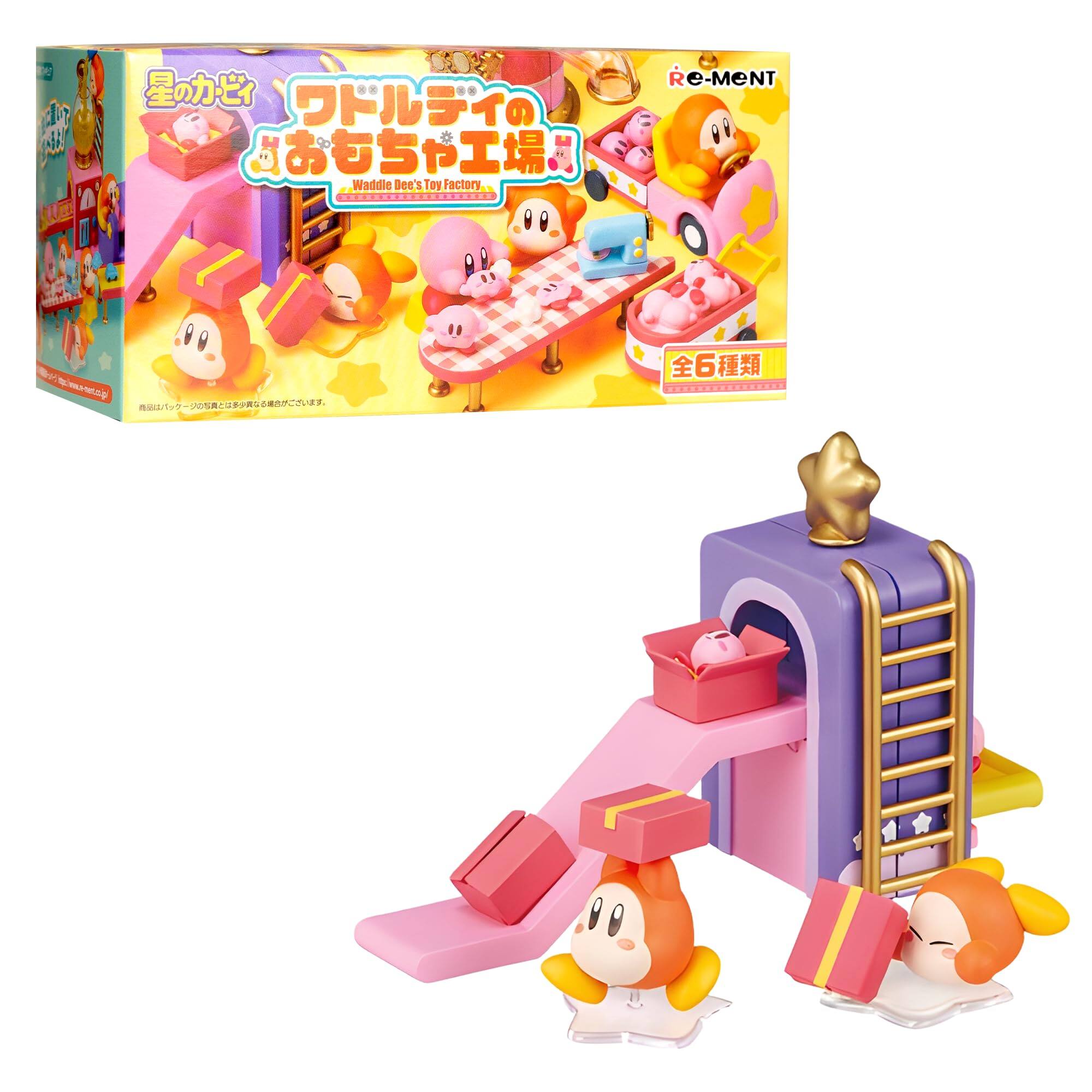 Hamee RE-MENT Kirby Blind Box Diorama Mini Collectible Figure - Terrarium Collection: Waddle Dee's Toy Factory (1Pc)