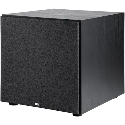 Front. ELAC - ELAC Debut 3.0 - DS123-BK 12" 400W Powered Subwoofer with High-Efficiency Class D Amplifier and Custom Driver - Black.