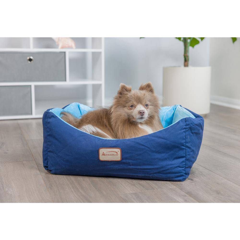 Alt View 4. Armarkat - Pet Bed Blue - Blue.