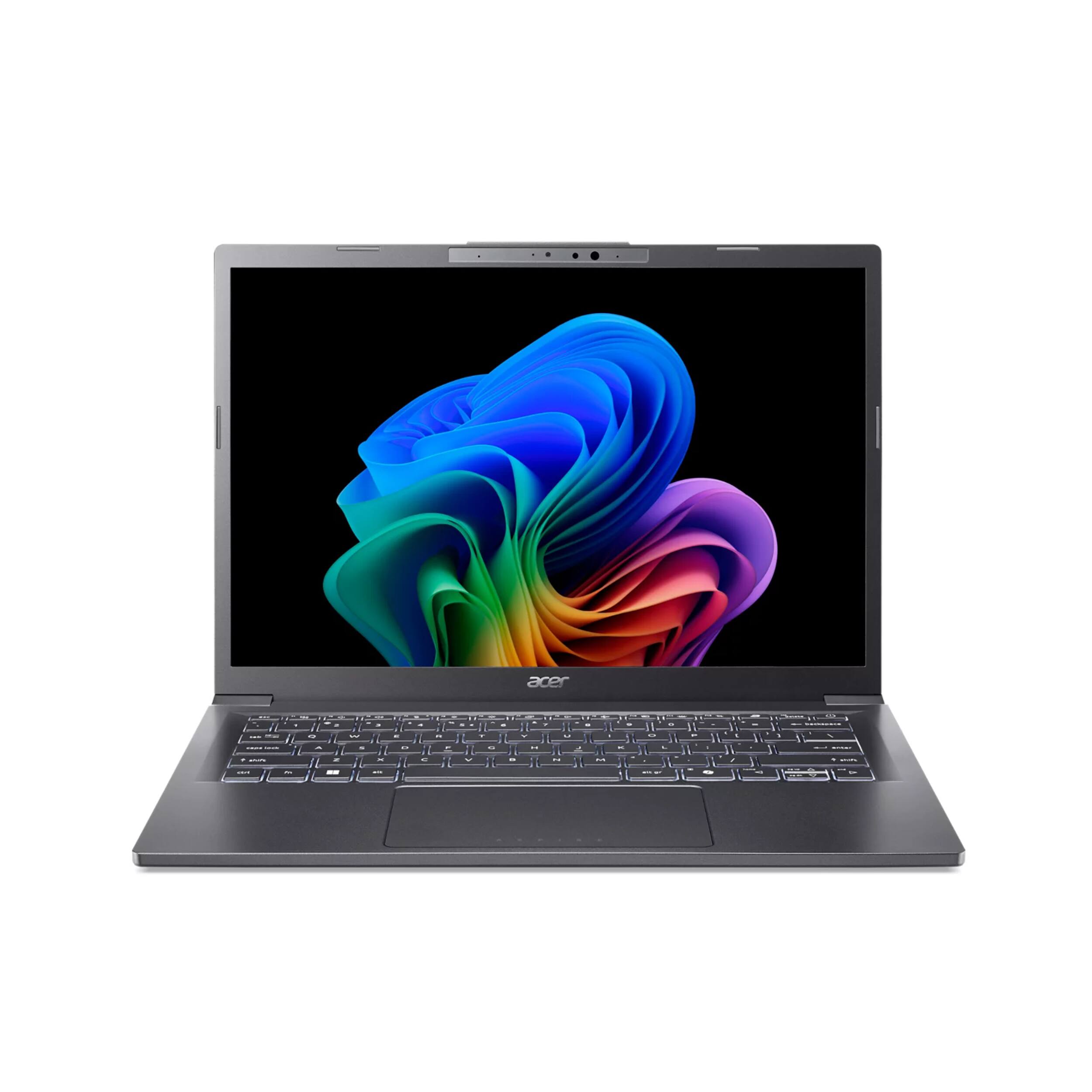 Alt View 2. Acer - Acer Aspire 14" WUXGA Touch Copilot+ PC Laptop,Intel Ultra 5 226V,16GB LPDDR5X,2TB SSD+1TB Dock,Backlit,Win11 Pro,Gray - Gray.