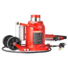 VEVOR - Air Hydraulic Bottle Jack, 50 Ton (110231.5 lbs) Capacity, 10.4-16.1 Inch Lifting Range, Pneumatic/Manual Heavy Duty - Red