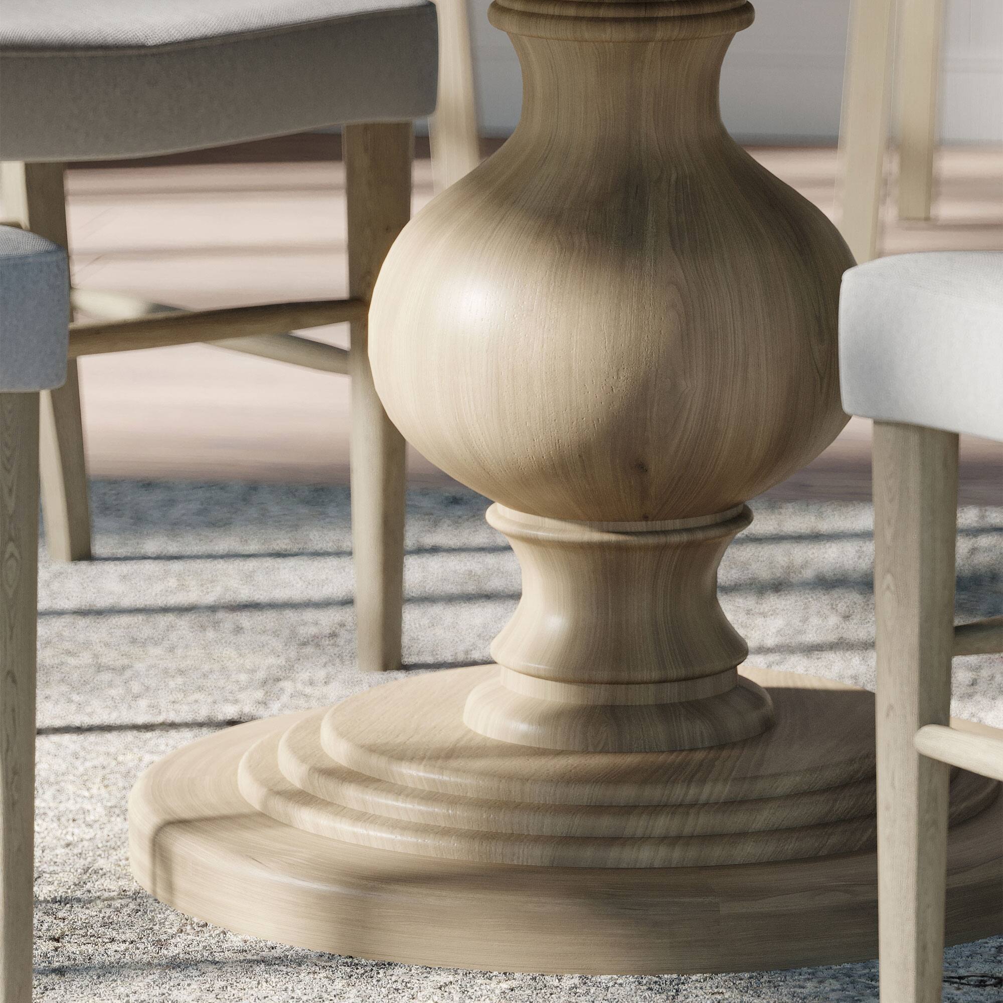 Alt View 2. Maven Lane - Maven Lane Zola Traditional Round Wooden Dining Table in Antiqued Grey Finish - Antiqued Grey.