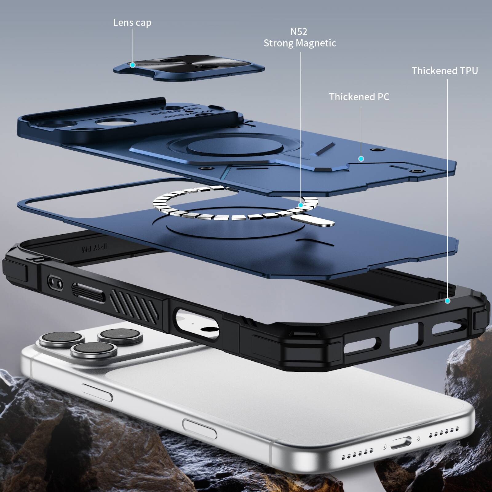 Lens cap N52 Strong Magnetic Thickened TPU Thickened PC
