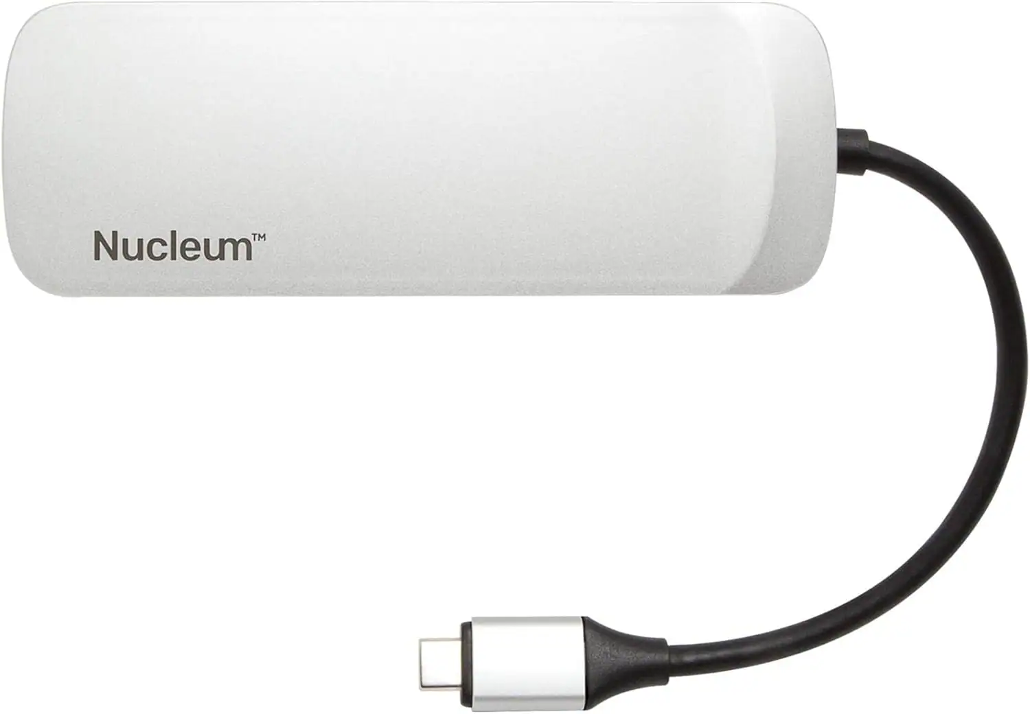 Front. Kingston - Kingston Nucleum USB C Hub, 7-In-1 Type-C Adapter Hub Connect USB 3.0, 4K HDMI, SD and MicroSD Card, USB Type C Charging - White.