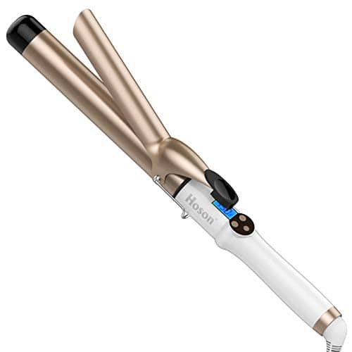 Vulpecula Spade - 1 1/4 Inch Curling Iron Dual Voltage, Ceramic Long Barrel 1.25 Inch Hair Curling Iron for Long Hair, LCD Display with 9