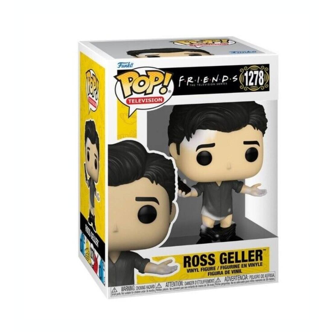 Funko POP! F.R.I.E.N.D.S. THE TELEVISION SERIES 1278 TELEVISION. ROSS GELLER FIGURINE EN VINYLE FIGURE VINYL DE VINIL FIGURA DE ASFIGA ADVERTENCIA: PELIGRO ETOUFFEMENT, ATTENTION: DANGER CHOKING HAZARD.