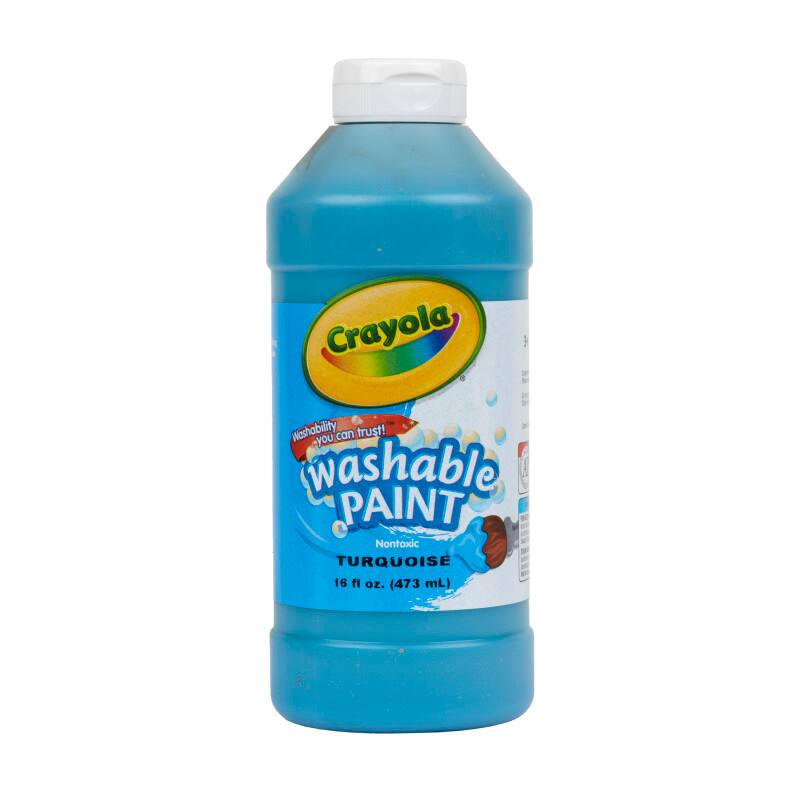 Crayola Washable Paint - Turquoise  
16 fl oz. (473 mL)  
Non-Toxic