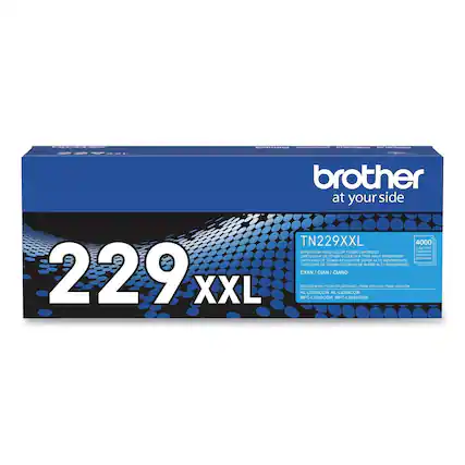 brother at your side
229 XXL
TN229XXL
4000
SUPER HIGH YIELD COLOR TONER CARTRIDGE
CARTOUCHE DE TONER COULEUR À HAUT RENDIMENT
CARTUCHO DE TONER COLORE DE SUPER ALTO RENDIMIENTO
CARTUCHE DE TONER COLOR DE SUPER ALTO RENDIMENTO
CYAN / CIAN / CIANO
FOR USE WITH / POUR UTILISER AVEC / PARA USO CON / PARA USO COM
HL-L3295CDW HL-L3295CDW
MFC-L3290CDW MFC-L3290CDW