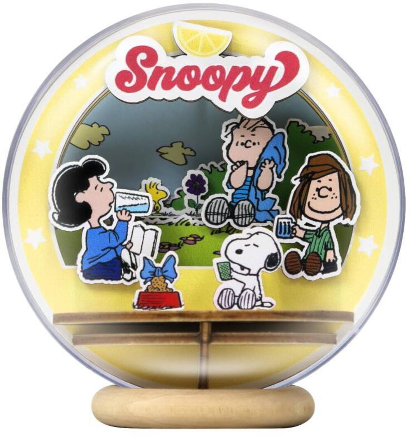Front. PopMarket - Snoopy Picnic Party Wooden Crystal Ball - Collectibles - Multicolor.