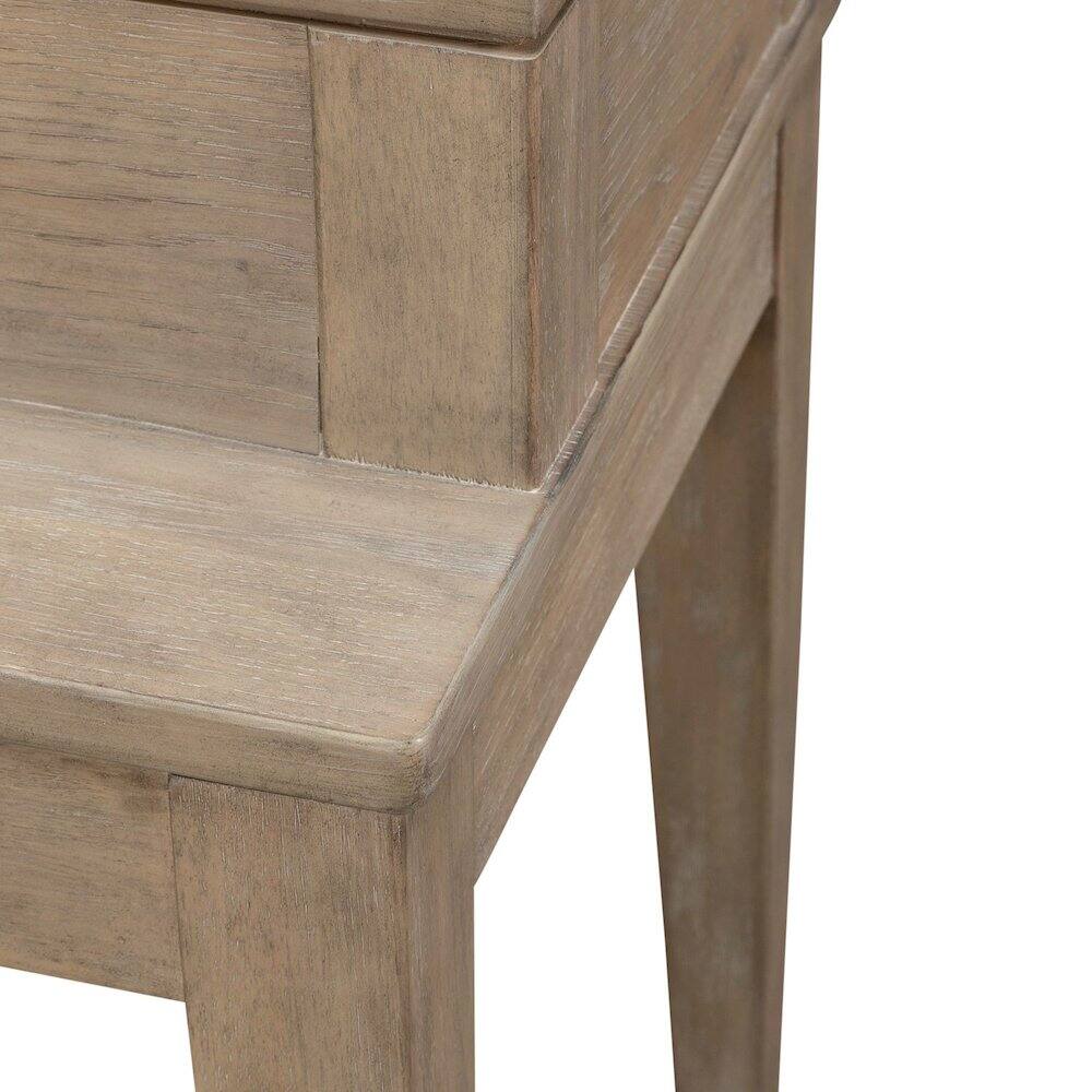 Alt View 5. Liberty Furniture Industries - Brentwood Console Bar Table with AC, USB Charging Station - Sandstone Oak Wood - Sandstone.