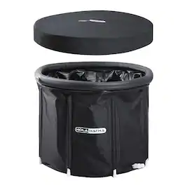 HolaHatha - 120 Gal Cold Water Ice Bath Tub, Portable Plunge Recovery Tub with Lid - Black