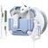 Front. Dteck - Case for Apple AirPods 4th Gen with Magnetic Lock,Compatible with Mag Safe,Carbon Fiber Texture Cover with Carabiner - Whiteblue.