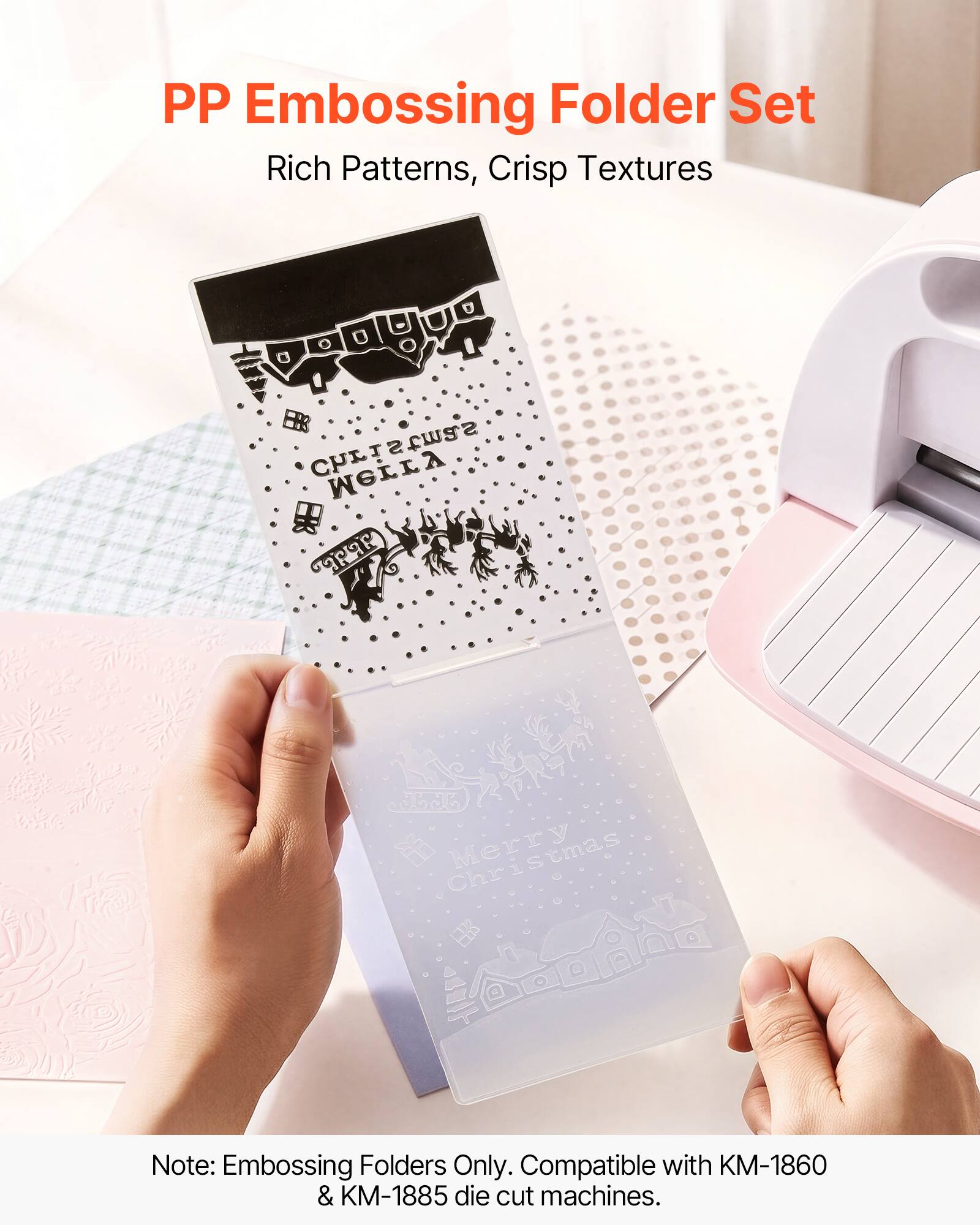 PP Embossing Folder Set Rich Patterns, Crisp Textures

Christmas Merry

Note: Embossing Folders Only. Compatible with KM-1860 & KM-1885 die cut machines.