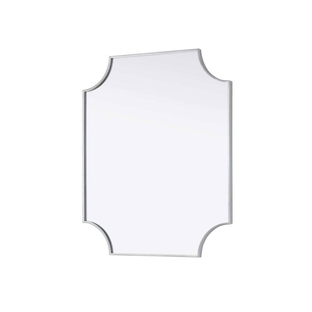 Alt View 3. Elegant Kitchen and Bath - Notched Metal Mirror 30x36 inch in Silver - Silver.