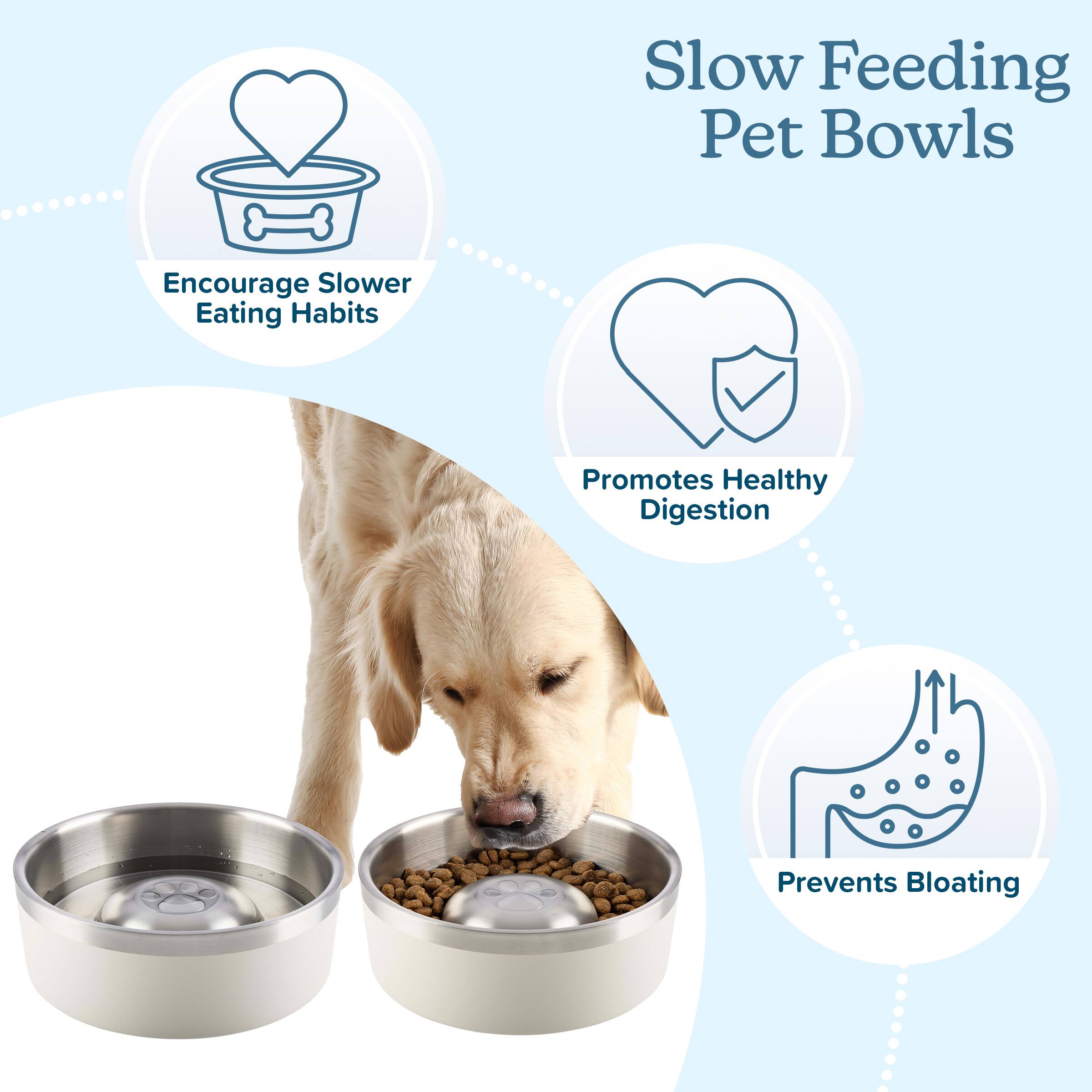 Slow Feeding Pet Bowls

- Encourage Slower Eating Habits
- Promotes Healthy Digestion
- Prevents Bloating