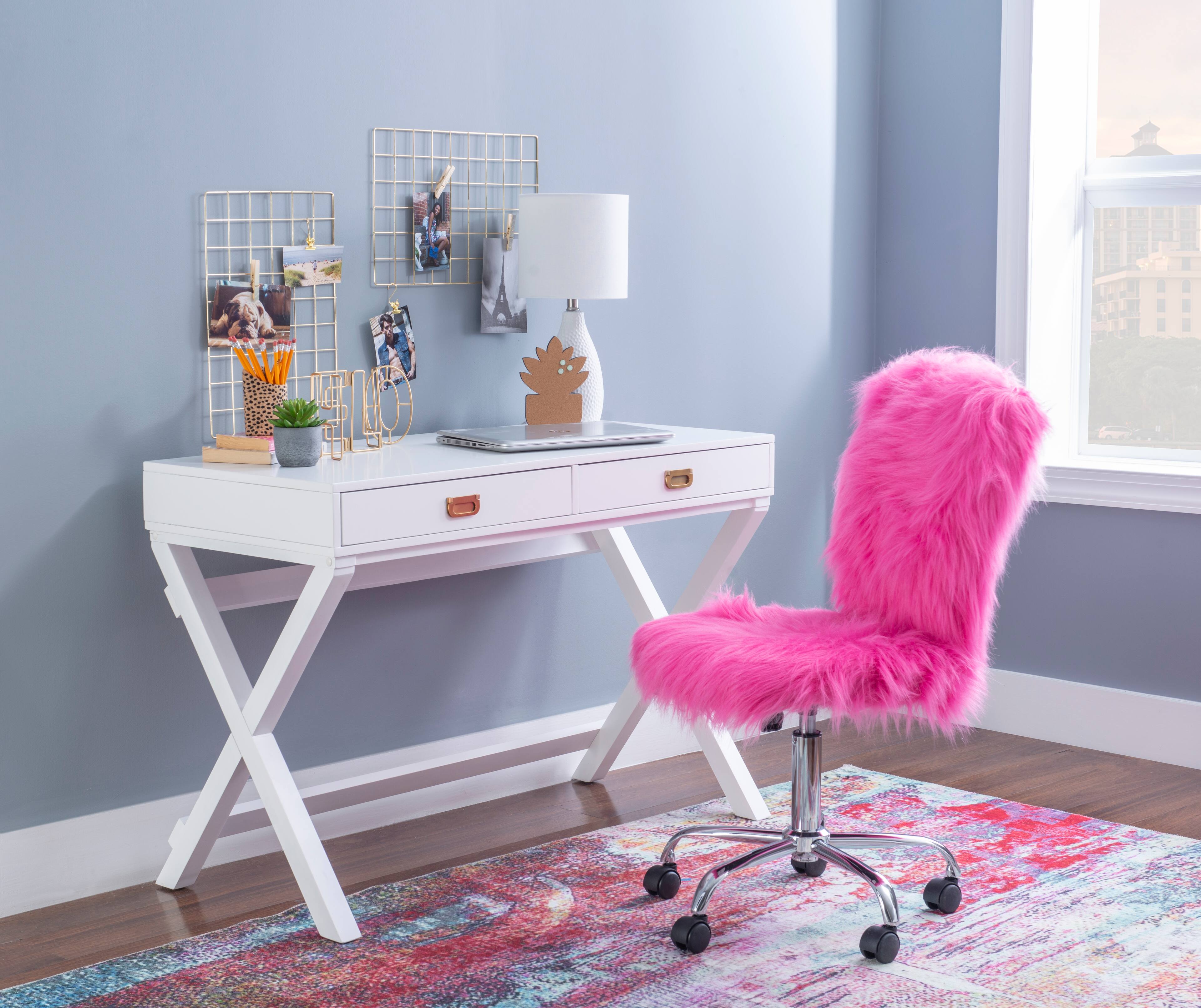 Alt View Zoom 17. Linon Home Décor - Penrose Two-Drawer Campaign-Style Writing Desk - White.