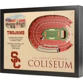 YouTheFan - USC Trojans 25.5'' x 19.5'' 25-Layer StadiumViews 3D Wall Art - Brown