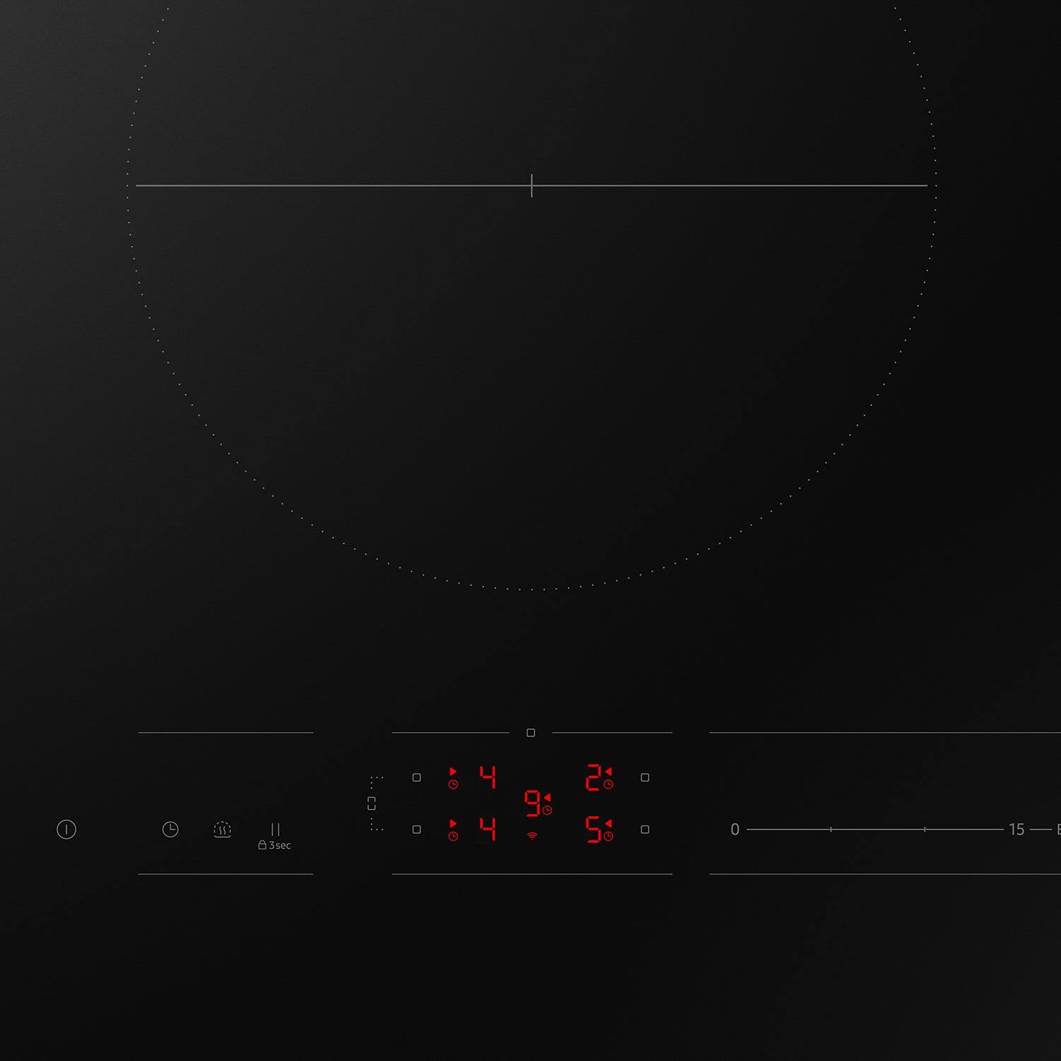 Alt View 18. Samsung - 36" Induction Cooktop with Anti-Scratch Matte Glass and Sync - Black.