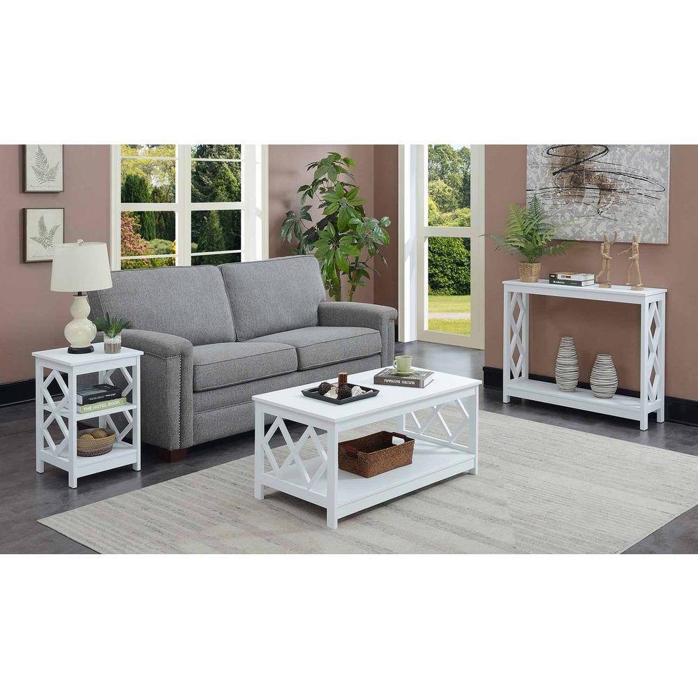 Alt View 1. Convenience Concepts - Diamond Coffee Table - White.