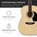 **COMFORTABLE DESIGN**
Play for hours without getting tired with steel strings that are easy to press
**SOUND HOLE INLAY**
Beautifully designed rosette
**DREADNOUGHT BODY**
Produces beautiful tone