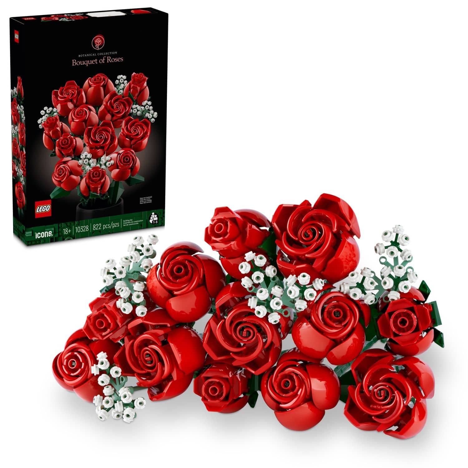 LEGO - Icons Bouquet of Roses Build and Display Set 10328