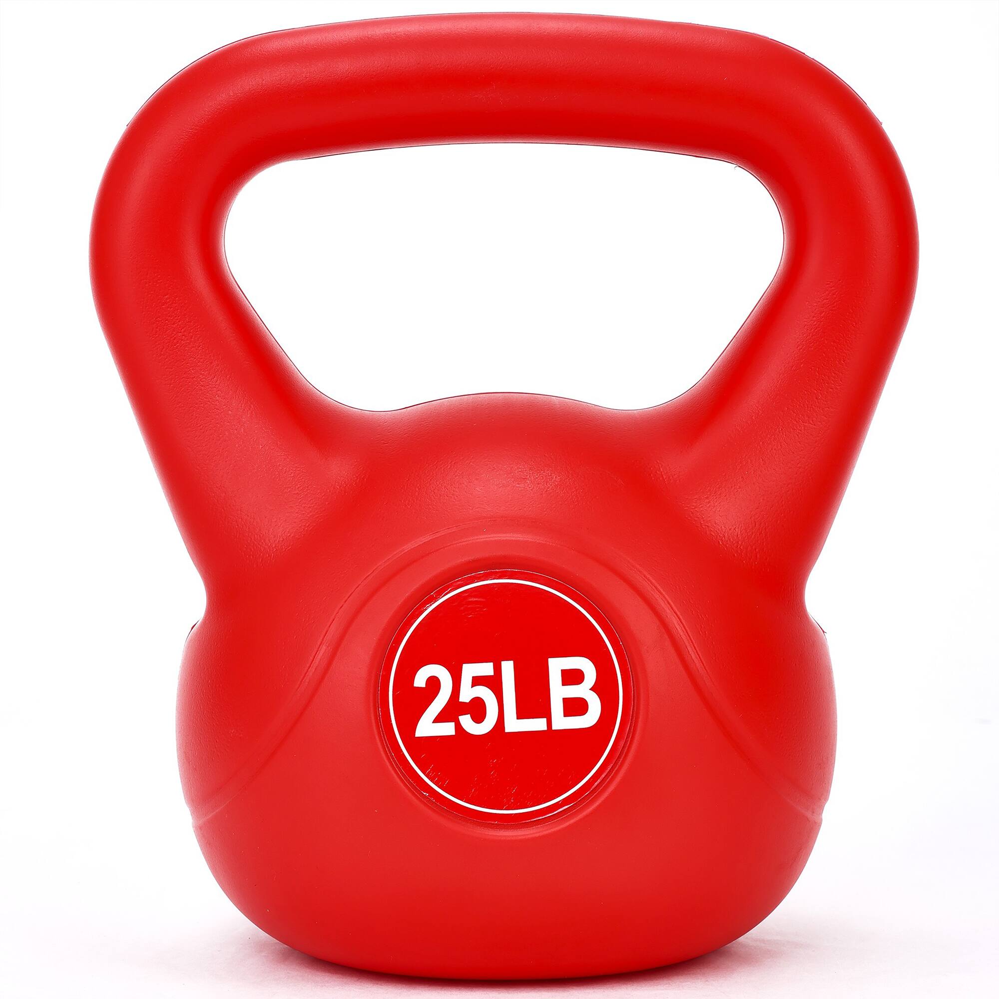 Alt View 4. BalanceFrom Fitness - BalanceFrom Sand-Filled Kettlebell Exercise Weights Set of 5, 10, 15, 20 & 25 lb - Orange、green、purple、blue、red.