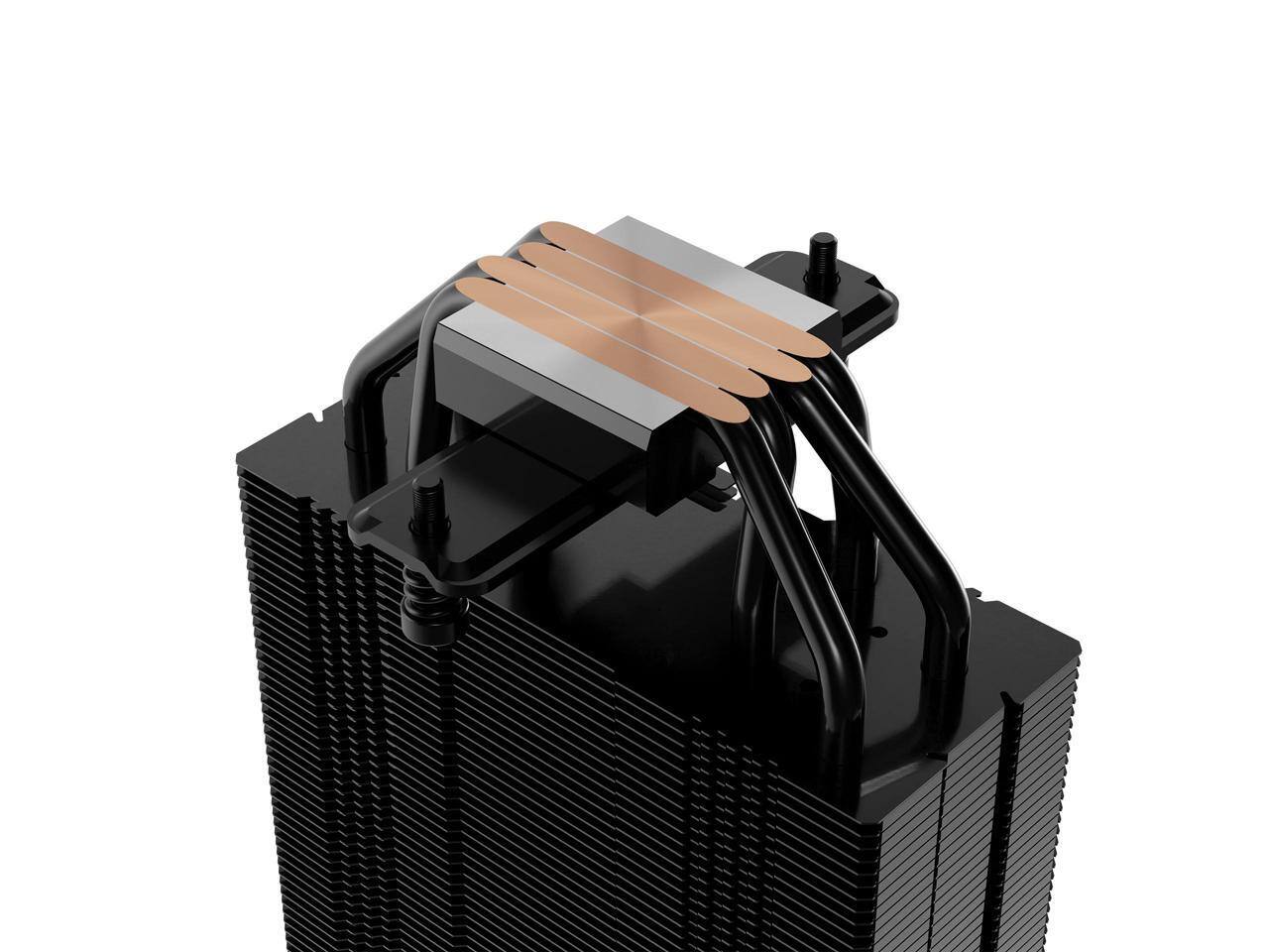 Alt View 2. GAMDIAS - Gamdias Boreas E2-410 CPU Cooler, 4 Cu Pipes, 120mm PWM Fan, Supports LGA/AM Sockets - Black.