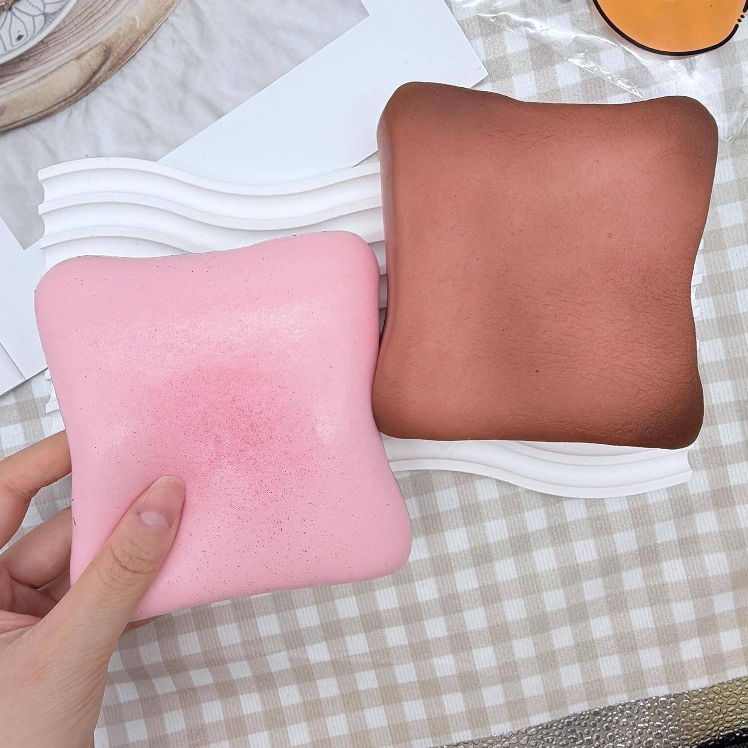 Angle. Link - Link Bread Butter Squishy,Slow Rising Squishy - Pink.