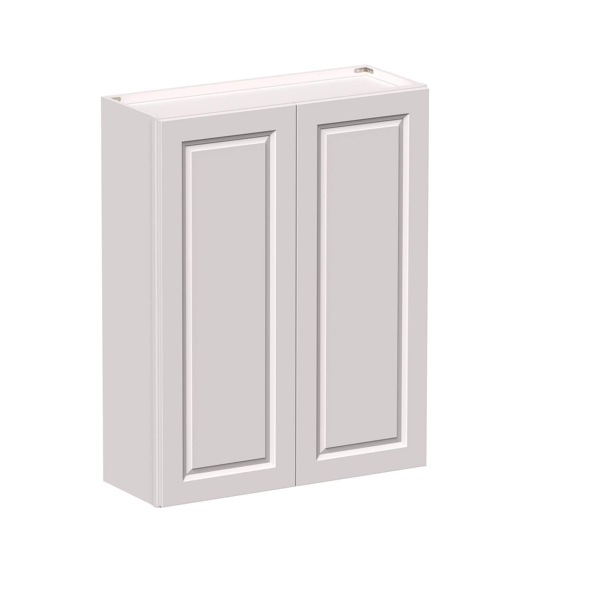 Angle. Boyel Living - 33-in W x 42-in H x 12-in D Shaker RTA Kitchen Wall Cabinet with Soft-Close Doors - Glacier White.
