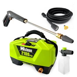 Hiclean - Electric Pressure Washer up to 2100 PSI at 1.2 GPM - Lime Green