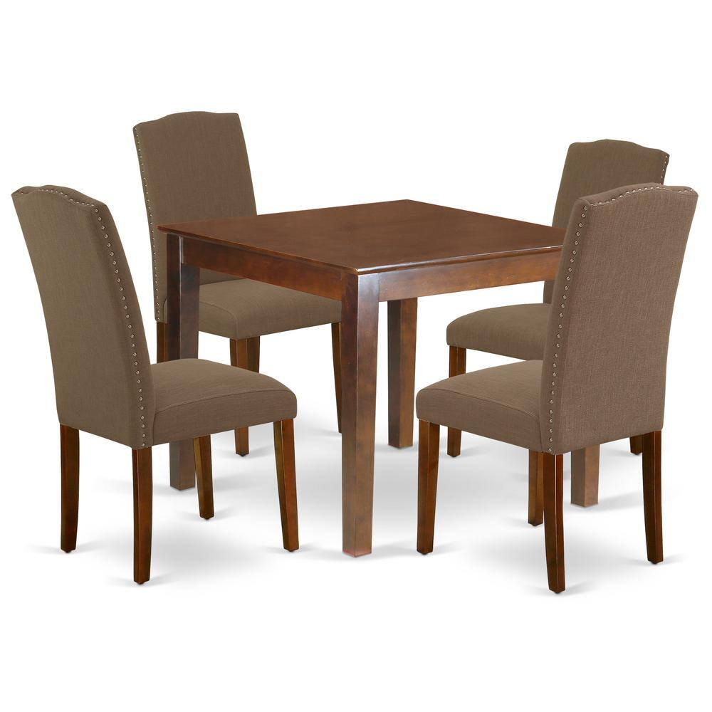 Back. East West Furniture - Dining Room Set Mahogany - Mahogany.