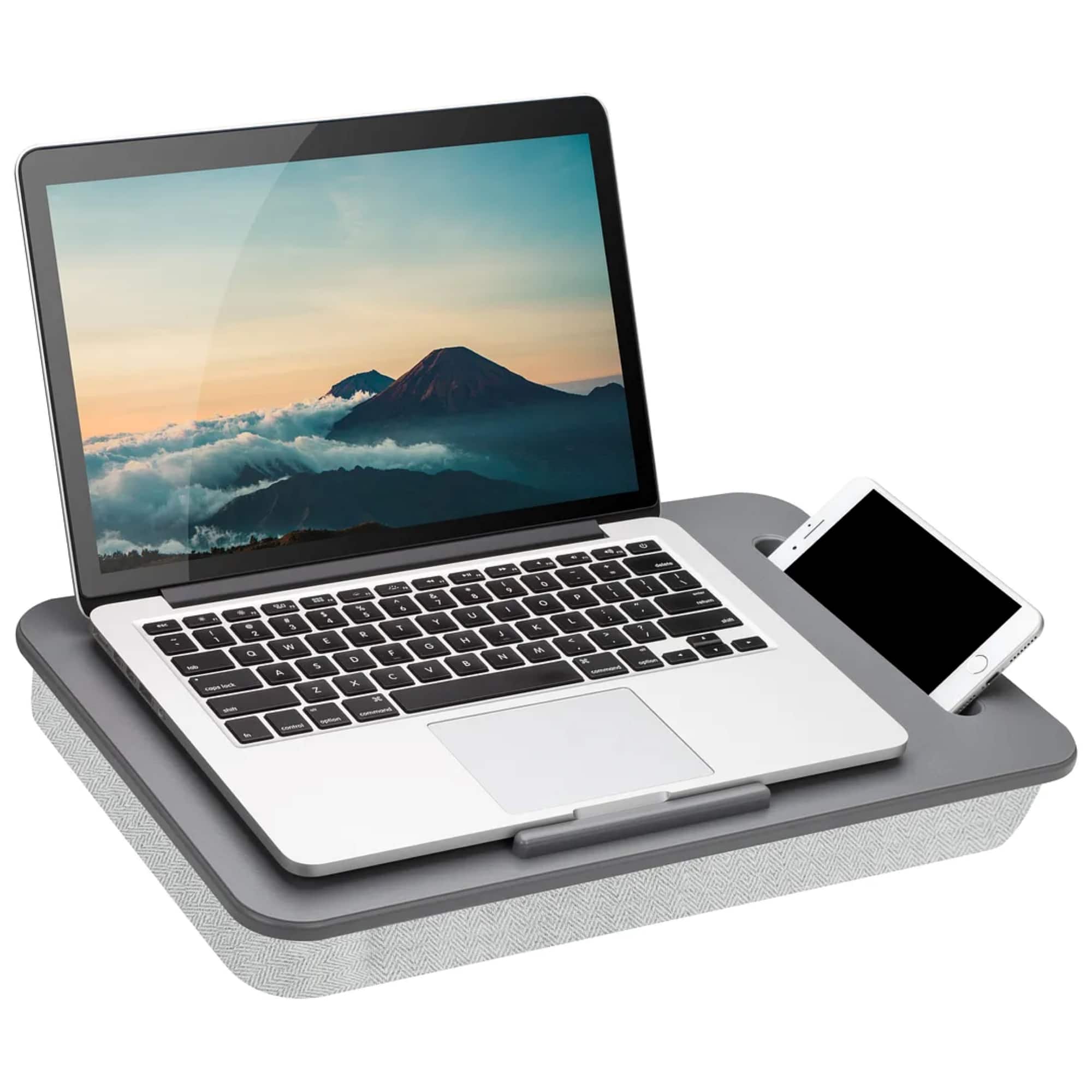 Front Zoom. LapGear - Sidekick Lap Desk for 15.6" Laptop - Gray Herringbone.