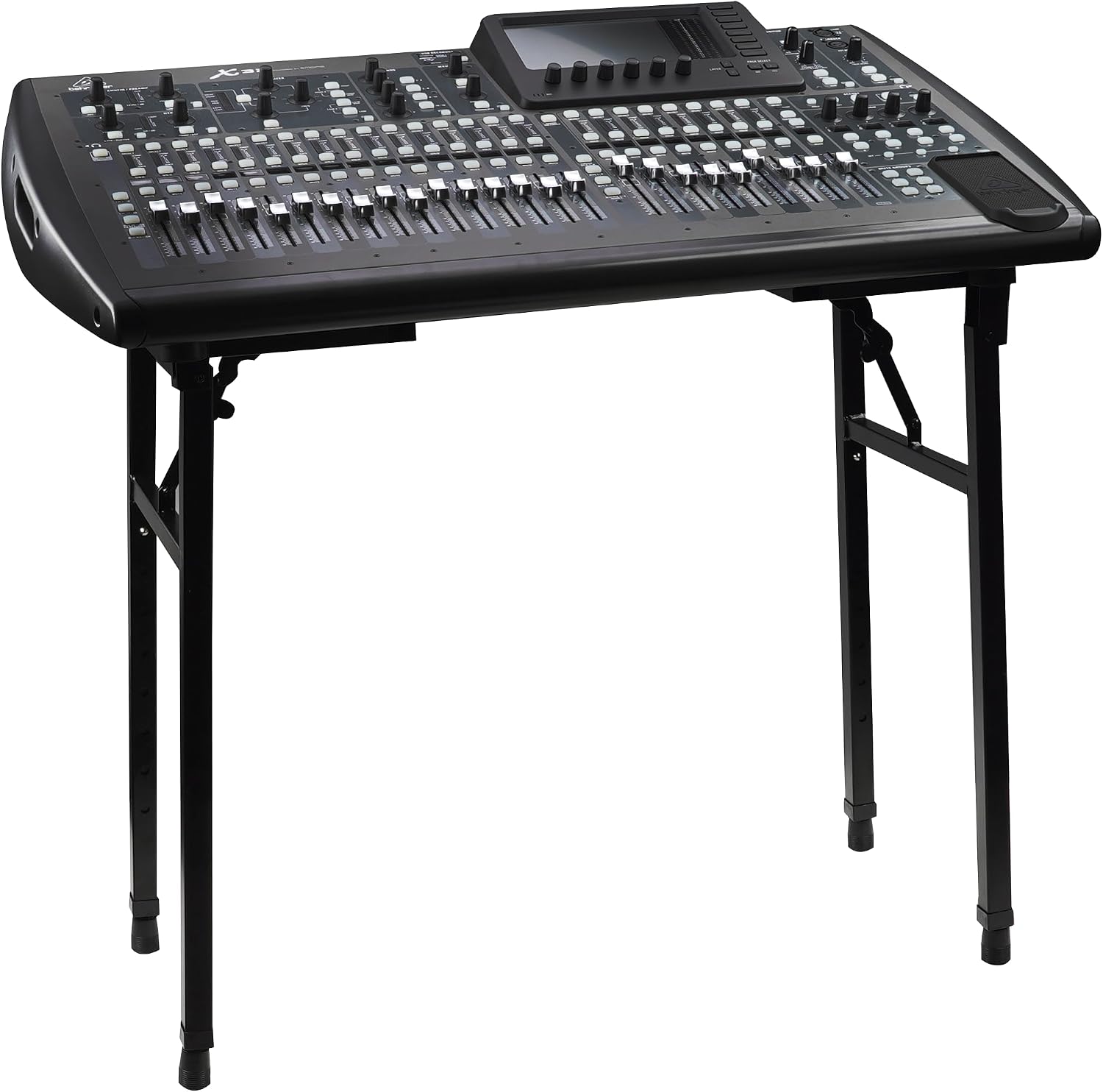 Left. Gator Frameworks - Heavy-Duty Keyboard and Mixer Utility Table with Adjustable Height, Width, and Built-in Level.