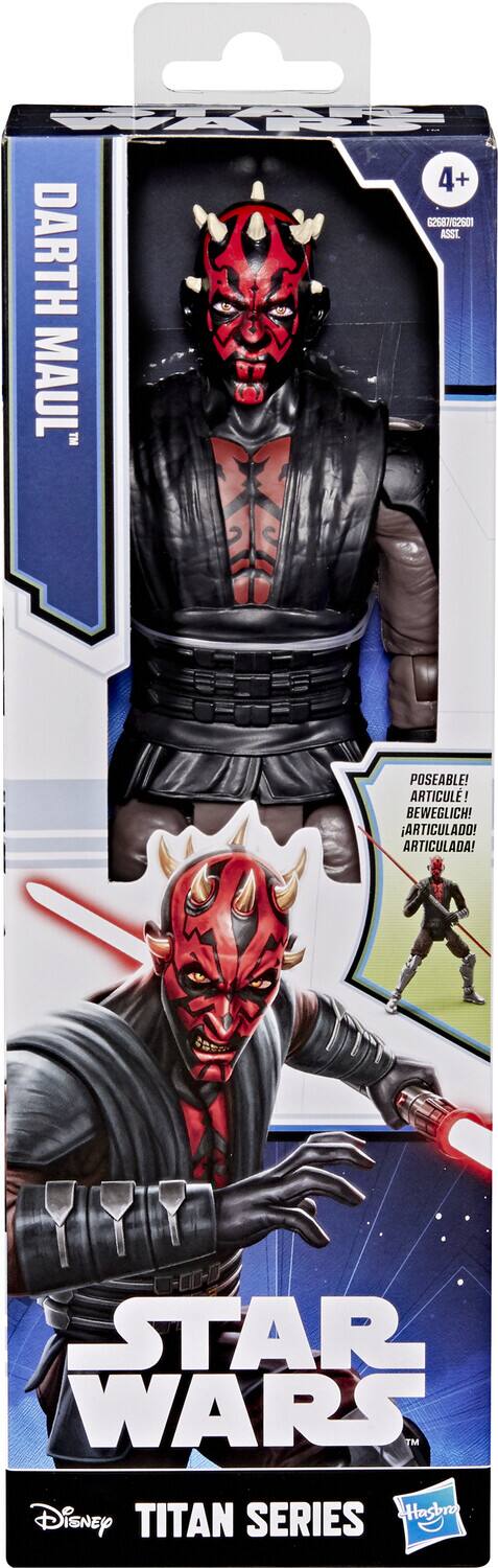 SAR WP 4+ 626876260 ASSL. DARTH MAUL TM POSEABLE! ARTICUL! i BEWEGLICH! ARTICULADO! ARTICULADA! STAR WARS IM Disney TITAN SERIES Hasbro