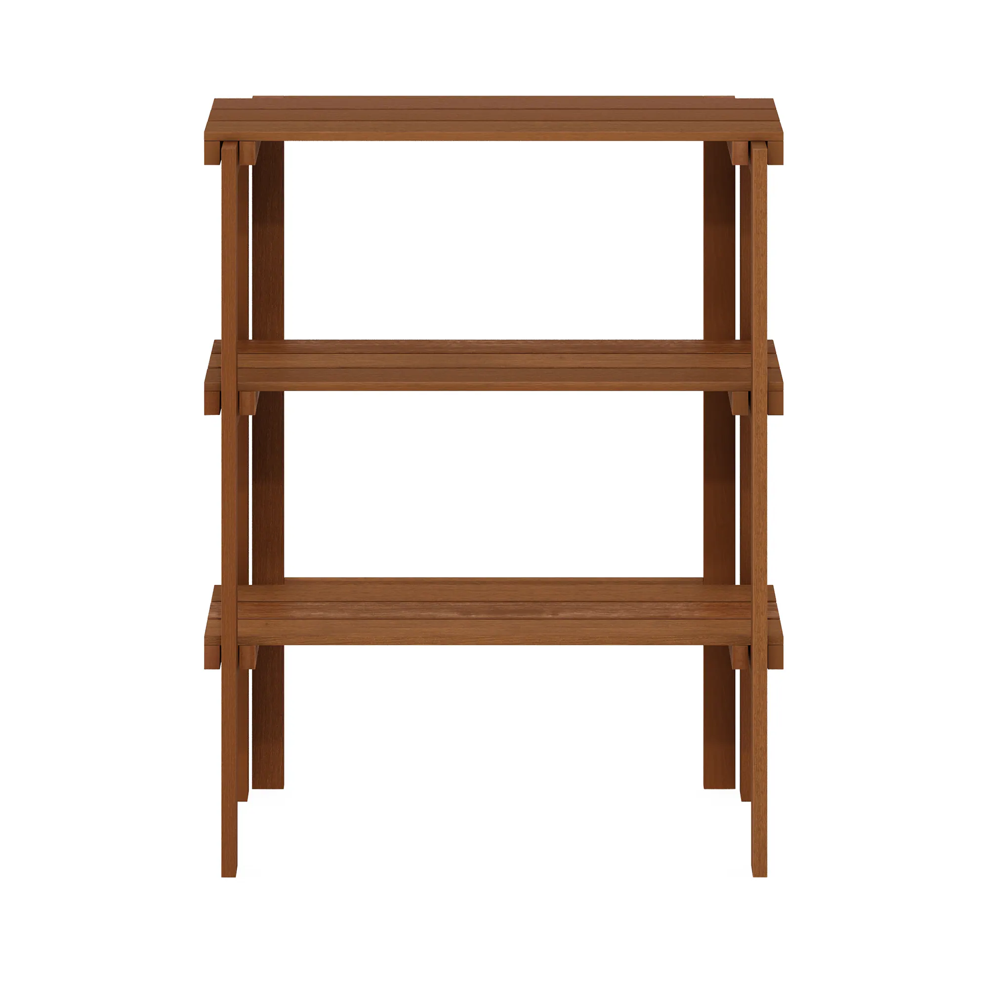 Alt View 2. Furinno - Tioman Outdoor Toolless Multipurpose Display Shelf, Plant Stand, 3-Tier - Natural.